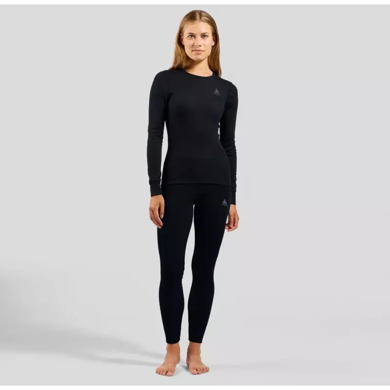 Odlo BL TOP apkakle ar garām piedurknēm ACTIVE WARM ECO sieviešu T-krekls, S izmērs, melns