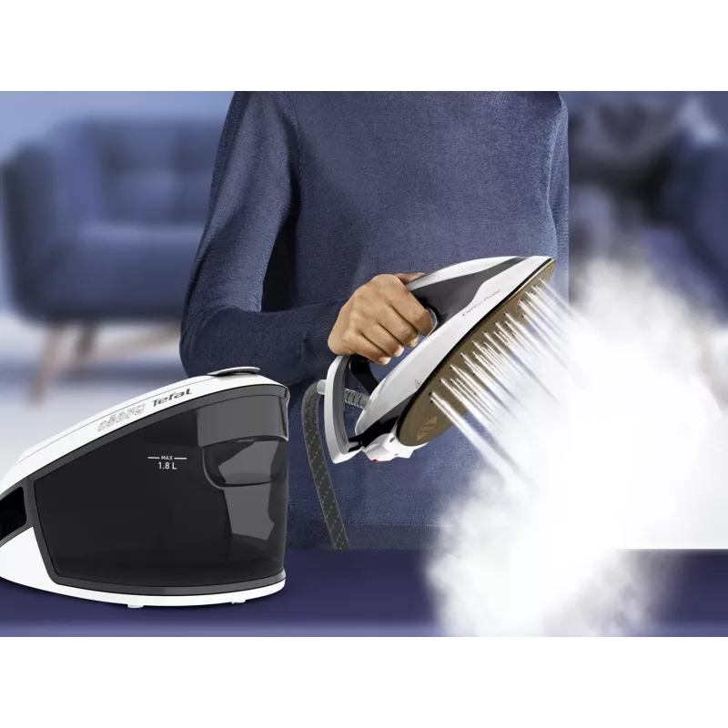 Tefal Express Power SV8130 2800 W 1.8 L Durilium AirGlide Autoclean zole Melns, Balts