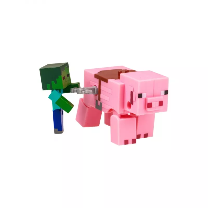 Minecraft S2 3D WIND-UP rotaļlieta - mazuļa zombijs un cūka