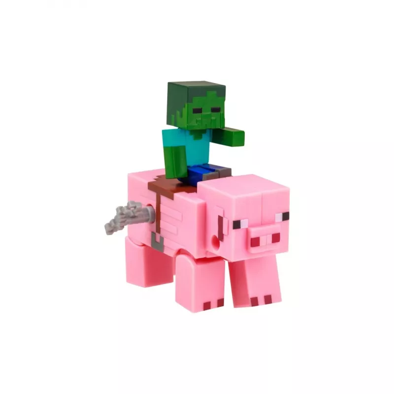 Minecraft S2 3D WIND-UP rotaļlieta - mazuļa zombijs un cūka