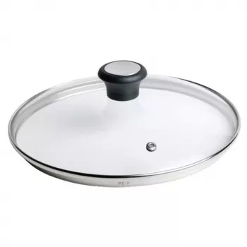 Tefal 28097612 pannas vāks apaļš melns, nerūsējošais tērauds, caurspīdīgs