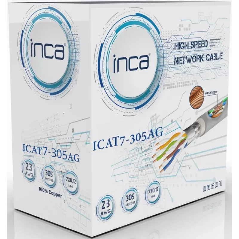 INCA Ethernetkabel ICAT7-305AG S/FTP1 23 AWG CAT7 kabelis - kabelis - tīkls