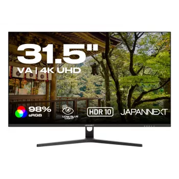 JAPANNEXT 4K UHD monitors 80 cm (31,5) 3840x2160 pikseļi, VA panelis, 5 ms, 60 Hz, AMD FreeSync, HDMI, DisplayPort (JN-V315UHDR)
