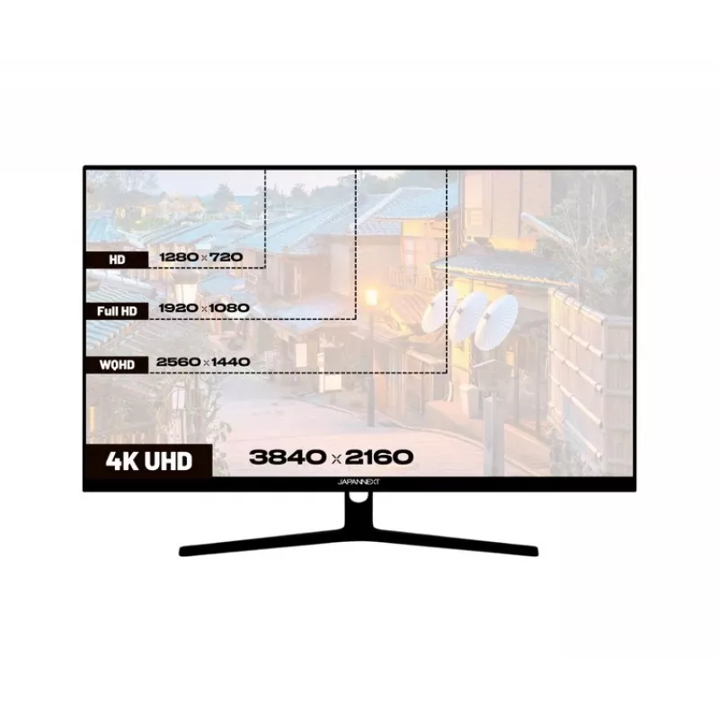 JAPANNEXT 4K UHD monitors 80 cm (31,5) 3840x2160 pikseļi, VA panelis, 5 ms, 60 Hz, AMD FreeSync, HDMI, DisplayPort (JN-V315UHDR)