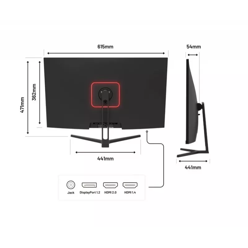 JAPANNEXT 4K UHD monitors 80 cm (31,5) 3840x2160 pikseļi, VA panelis, 5 ms, 60 Hz, AMD FreeSync, HDMI, DisplayPort (JN-V315UHDR)