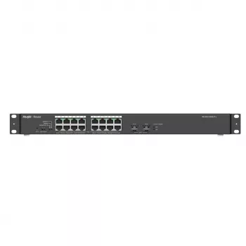Reyee 16 portu 1000 Mb/s + 2 gigabitu SFP porti, 16 porti atbalsta PoE/PoE+ strāvu - Slēdzis - 1 Gbps