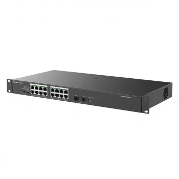 Reyee 16 portu 1000 Mb/s + 2 gigabitu SFP porti, 16 porti atbalsta PoE/PoE+ strāvu - Slēdzis - 1 Gbps