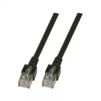 EFB-Elektronik RJ45 plāksterkabelis Cat.5e SF/UTP PVC CCA melns 7,5 m