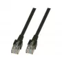 EFB-Elektronik RJ45 plāksterkabelis Cat.5e SF/UTP PVC CCA melns 7,5 m