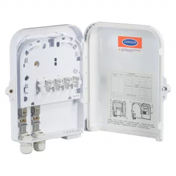 FTTH IP65 savienojuma kārba 16 šķiedrām, 8 sadalītājiem un šķiedru rezerves uzglabāšanai Ražotājs: EFB-Elektronik (FTTH-BOX-OUT-2)