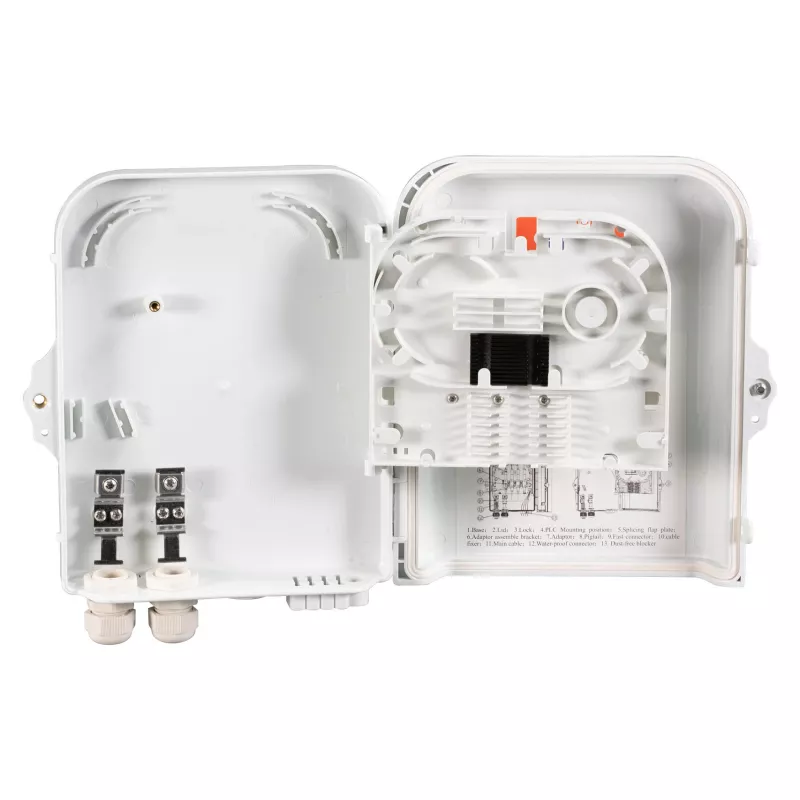 FTTH IP65 savienojuma kārba 16 šķiedrām, 8 sadalītājiem un šķiedru rezerves uzglabāšanai Ražotājs: EFB-Elektronik (FTTH-BOX-OUT-2)