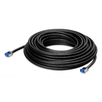 LANCOM - Tīkla kabelis - RJ-45 (V) uz RJ-45 (V) - 30,0m - 6,5 mm - S/FTP - CAT 6a - izmantošanai ārpus telpām - Melns (61337)