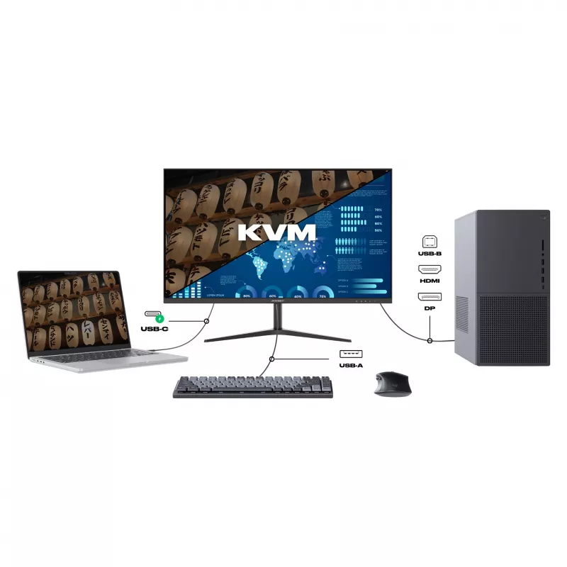 JAPANNEXT JN-IPS27WQHDR-C65W 16:9 HDMI/DP WQHD - Plakanā ekrāna monitors (TFT/LCD)