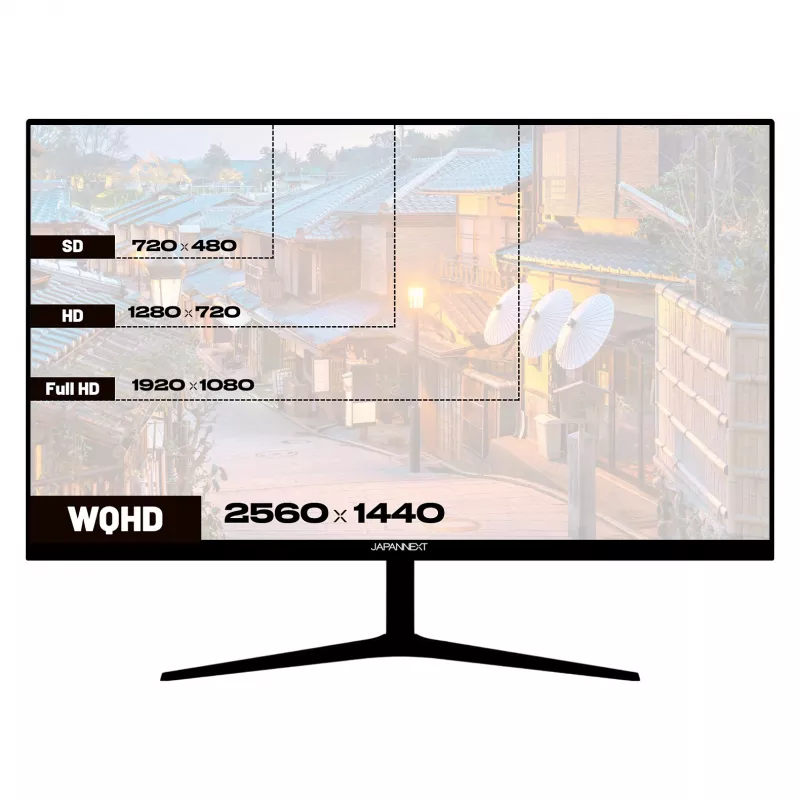 JAPANNEXT JN-IPS27WQHDR-C65W 16:9 HDMI/DP WQHD - Plakanā ekrāna monitors (TFT/LCD)