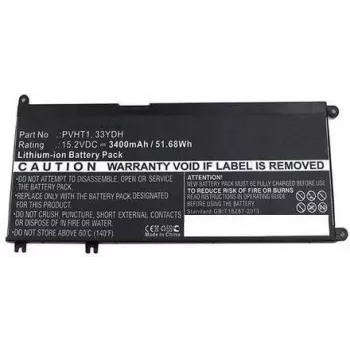 CoreParts portatīvā datora akumulators 52Wh Li-ion 15.2V 3400mAh melns 7FHHV - Akumulators - 3.400 mAh (7FHHV-CP)