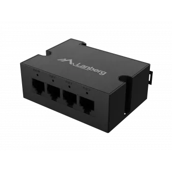Slēdzis Lanberg DIN-GE4-BT-90W 1XIN 3XOUT 1GB POE pagarinātājs Gigabit Ethernet Din Rail BT 90W