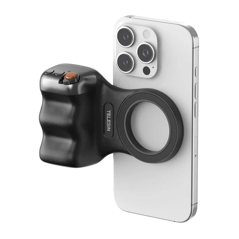 TELESIN Magnetic MagSafe Grip Holder with Bluetooth Remote iPhone / P5-mp-001bk