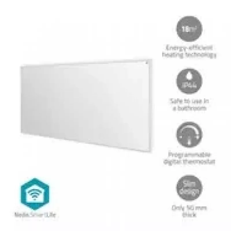 Nedis SmartLife HTIP700WTW infrasarkanā apkures panelis, 700 W, balts