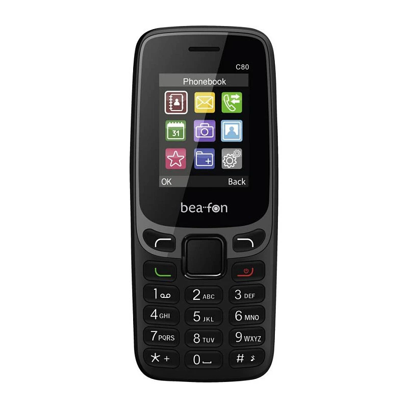 Beafon C80 - 2G, Classic Line, Viedtālrunis, melns, Dual SIM