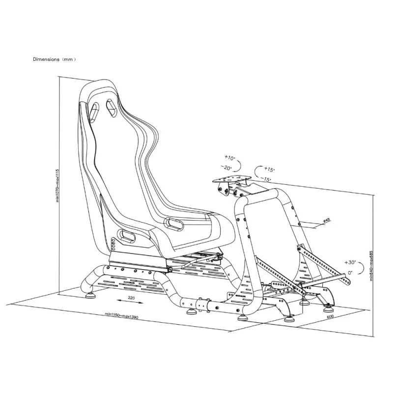 OPLITE Cockpit GTR S8 Infinity Melns retail (Freight Delivery)
