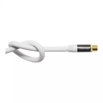 Antenas vads SmartFLEX, IEC/Koax spraudnis un ligzda, apzeltīts, četrkārt ekranēts, ekranējuma novērtējums 120dB, balts, 1,5m, Good Connections® (GC-M2042)
