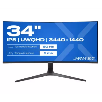 JAPANNEXT JN-IPS340UWQHD60C-C65W-HS-W izliekts UWQHD