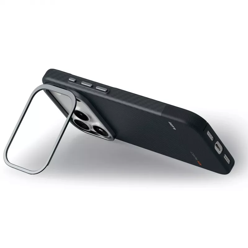 Laut Kev Protect - futrālis ar statīvu iPhone 17 Pro, saderīgs ar MagSafe (melns)