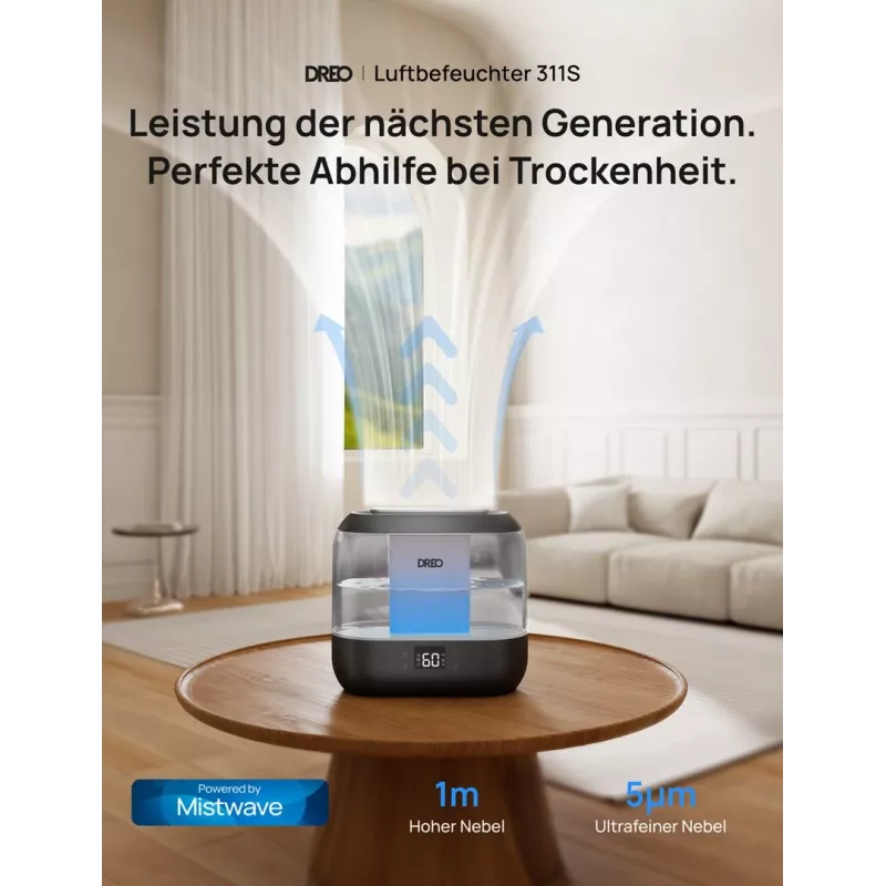 Dreo - Gaisa mitrinātājs 420S 4L, 36h, 420 - Smart