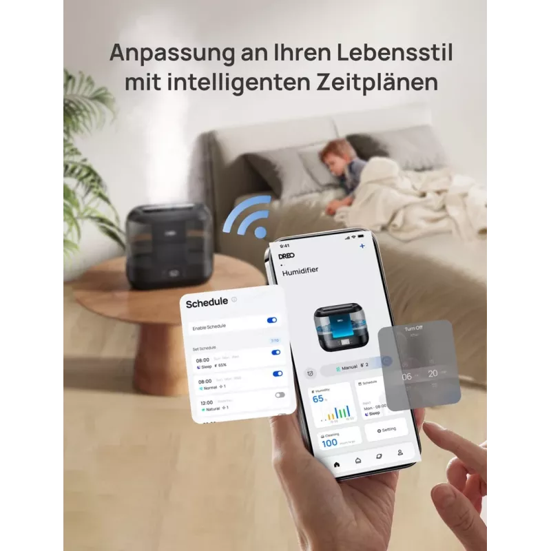 Dreo - Gaisa mitrinātājs 420S 4L, 36h, 420 - Smart