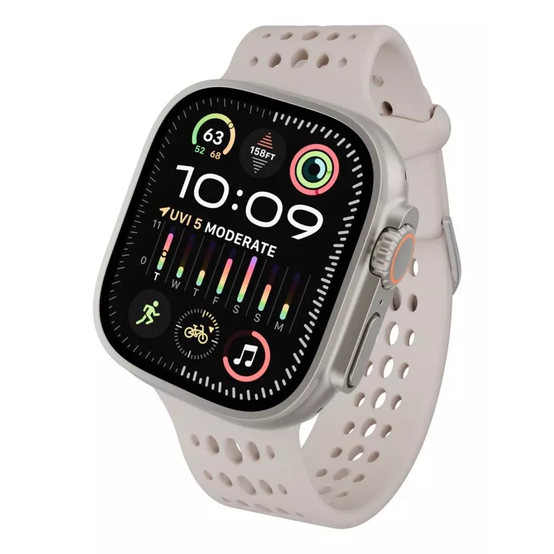 Decoded Silicone Ares O Band - Silikona siksniņa Apple Watch 44/46/49 mm (mālu krāsa)