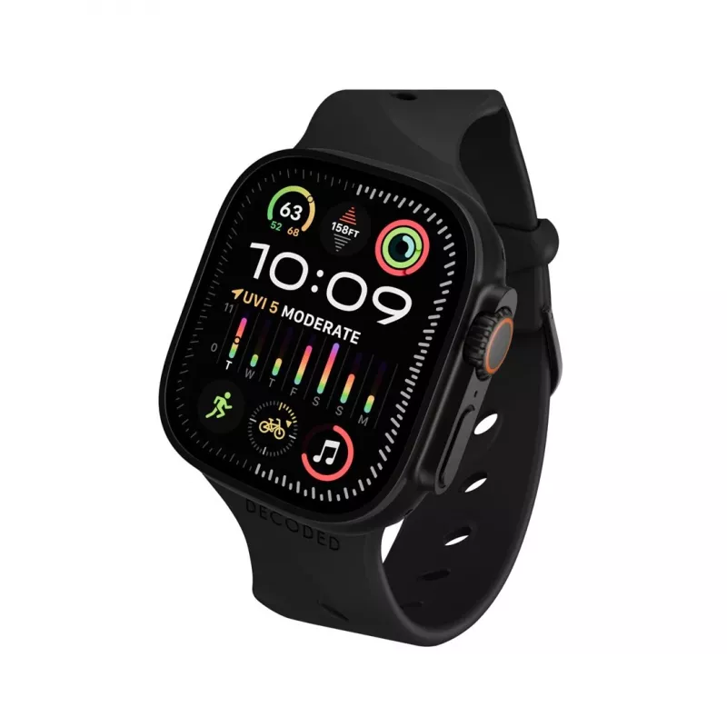 Decoded Silicone Ares Splice Band - silikona siksniņa Apple Watch 40/42 mm (melna)