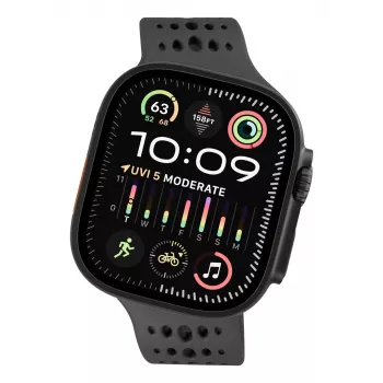 Decoded Silicone Ares O Band - Silikona siksna Apple Watch 44/46/49 mm (melna)