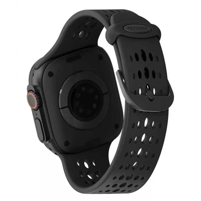 Decoded Silicone Ares O Band - Silikona siksna Apple Watch 44/46/49 mm (melna)