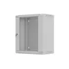 Sienas stiprinājuma rack skapis 19 collas 12U 540x350 pelēks stikla durvis (plakans iepakojums)