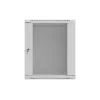 Sienas stiprinājuma rack skapis 19 collas 12U 540x350 pelēks stikla durvis (plakans iepakojums)