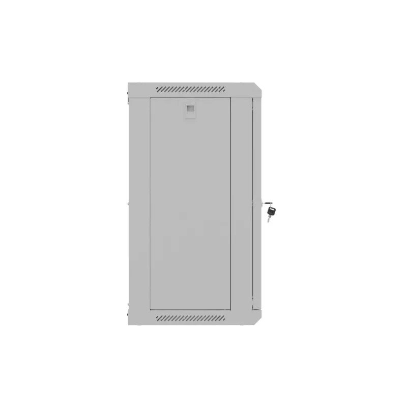 Sienas stiprinājuma rack skapis 19 collas 12U 540x350 pelēks stikla durvis (plakans iepakojums)