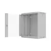 Sienas stiprinājuma rack skapis 19 collas 12U 540x350 pelēks stikla durvis (plakans iepakojums)