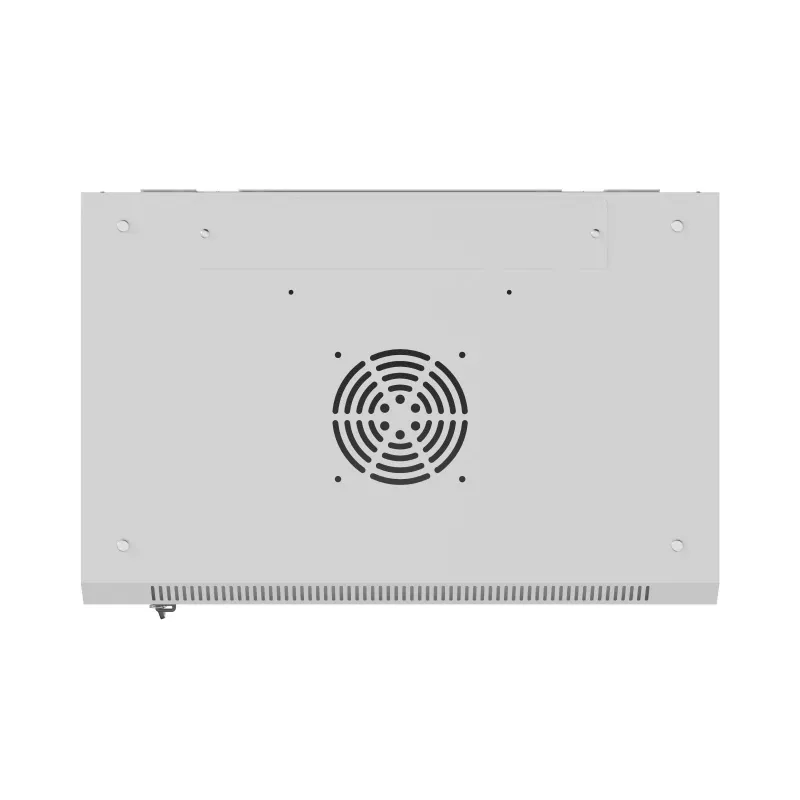 Sienas stiprinājuma rack skapis 19 collas 12U 540x350 pelēks stikla durvis (plakans iepakojums)