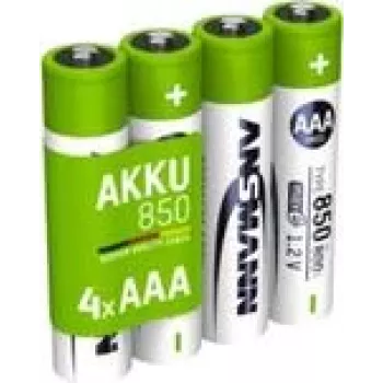 Ansmann 1x4 NiMH akumulators Micro AAA tips 850 800 mAh maxE - Akumulators - Micro (AAA) (1311-0024)