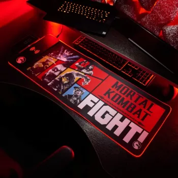 Numskull peļu paliktnis Mortal Kombat + bezvadu uzlāde 30x80cm
