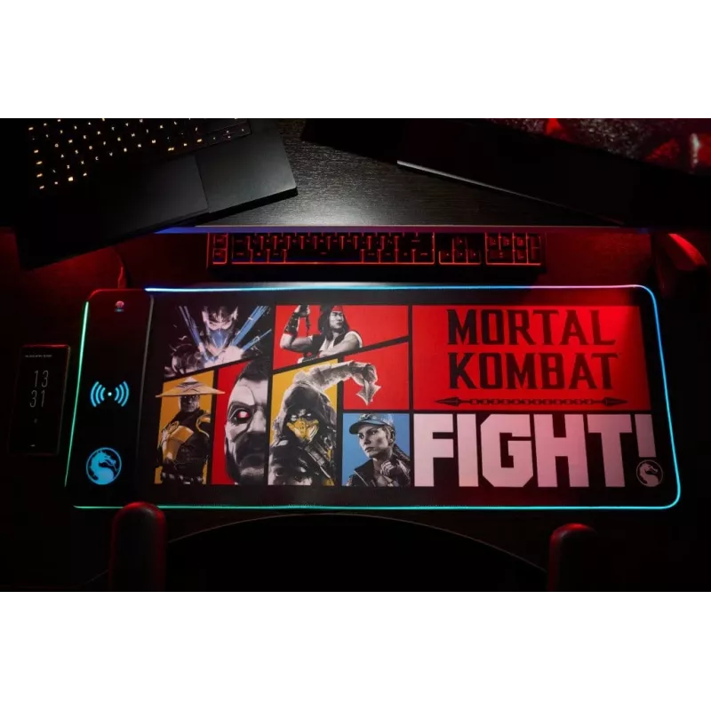Numskull peļu paliktnis Mortal Kombat + bezvadu uzlāde 30x80cm