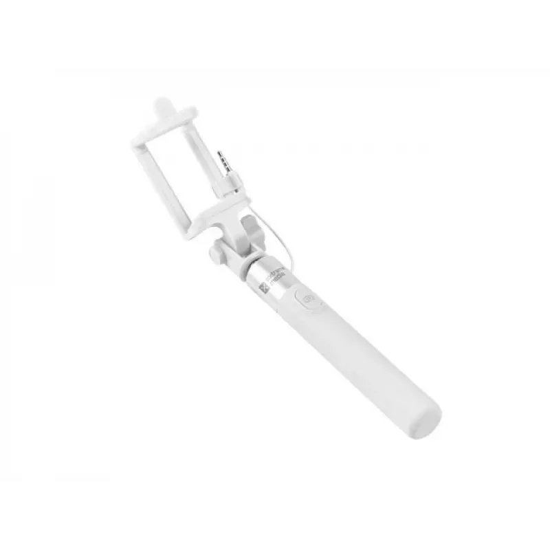 Selfie stick Monopod wired balta