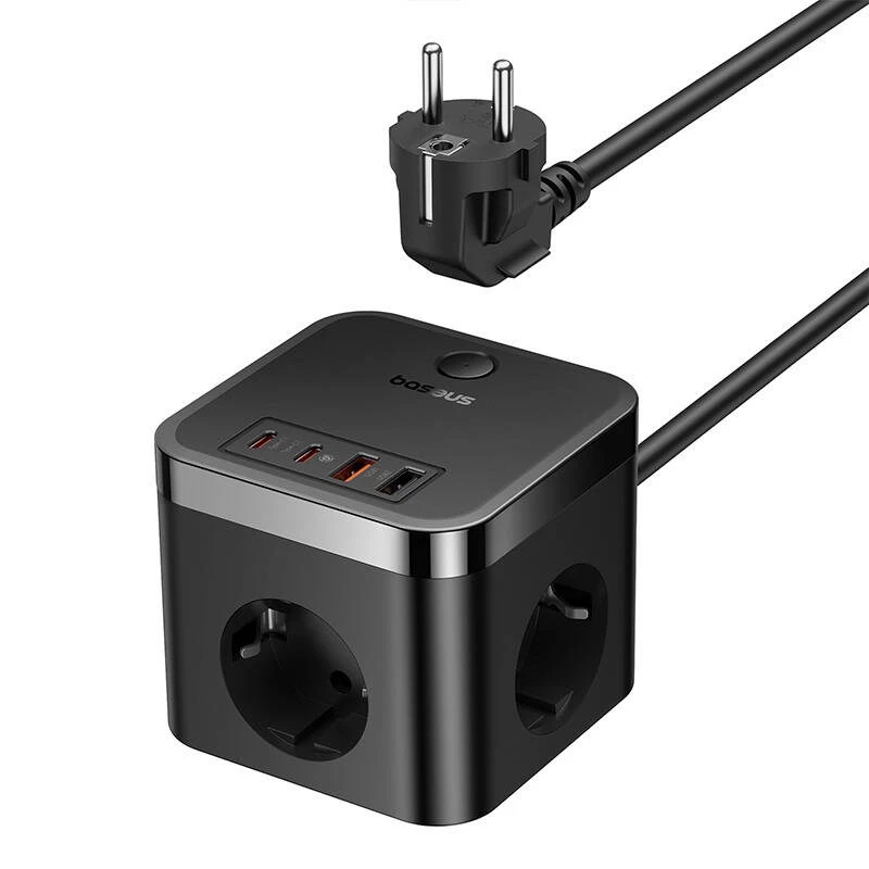 Baseus PowerCombo Universal pagarinātājs iekštelpām melns