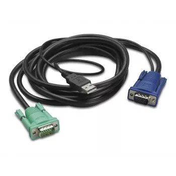 APC Tastatūras- / Video- / Peles- (KVM-) kabelis - USB, HD-15 (VGA)