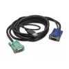 APC Tastatūras- / Video- / Peles- (KVM-) kabelis - USB, HD-15 (VGA)