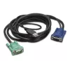 APC Tastatūras- / Video- / Peles- (KVM-) kabelis - USB, HD-15 (VGA)