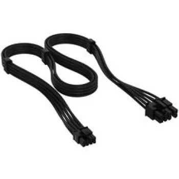 Corsair premium klases pīts 6+2 kontaktu PCIe kabelis, Type-5 barošanas blokam - melns