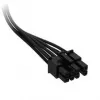 Corsair premium klases pīts 6+2 kontaktu PCIe kabelis, Type-5 barošanas blokam - melns