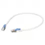EFB RJ45 komutācijas kabelis Cat.6A S/FTP LSZH BC AWG26 bloķējams balts 0,5m