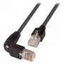 EFB RJ45 komutācijas kabelis Cat.5e S/UTP PVC TM11 1x90 melns 0,25m